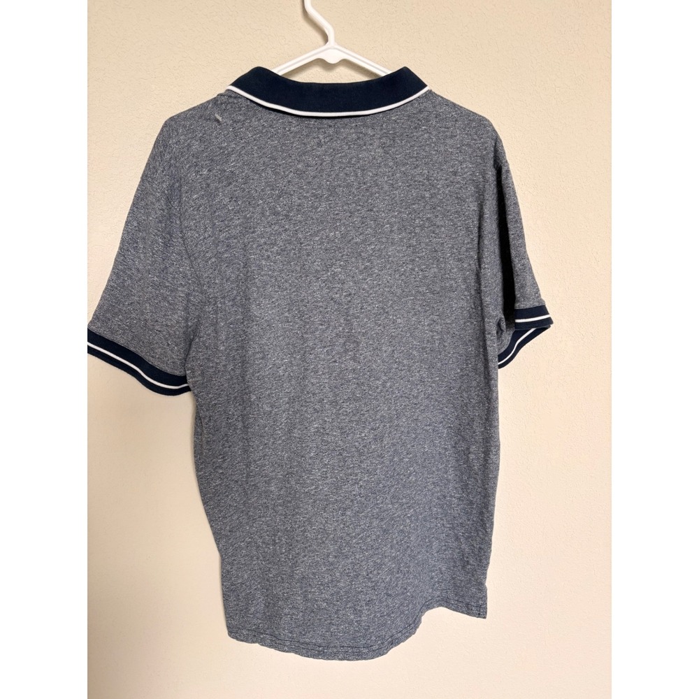 Apt 9 Mens XL Polo Shirt Heather Blue Short Sleeve Tipped Collar Cotton Blend - Picture 4 of 5